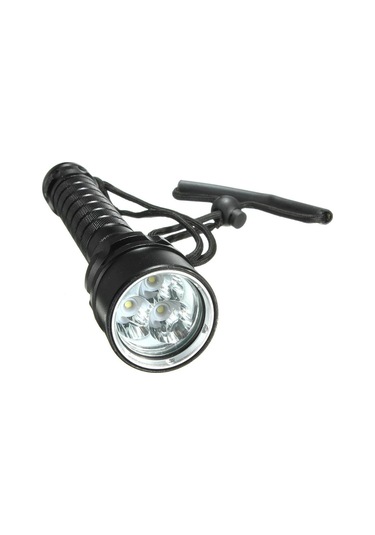 Elfeland 15000lm 3x L2 Led Dalış Sualtı 100m El Feneri Su Geçirmez Siyah