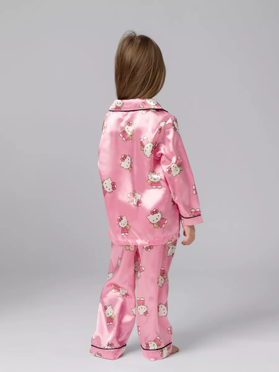 Kids Laugh Hello Kitty Pantolonlu Çocuk İpek Pijam 182665605 Pembe
