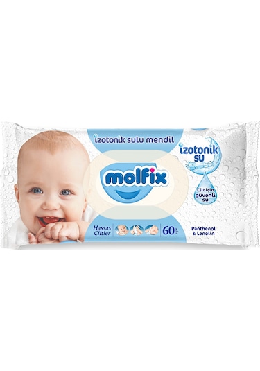 Molfix İzotonik Sulu Hassas Ciltler Islak Mendil 12x60 Adet Mlf-60493 MLF-60493