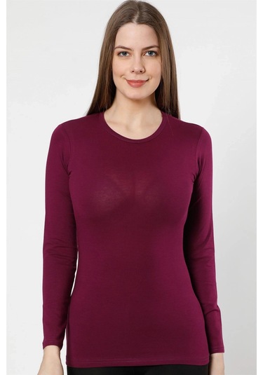 Giyim Bayan Uzun Kol Body Mor Mor