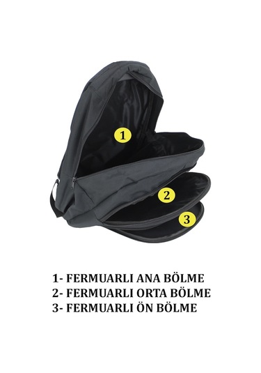 Case Club Siyah Kadın Sırt Çantası Su Geçirmez Kumaş