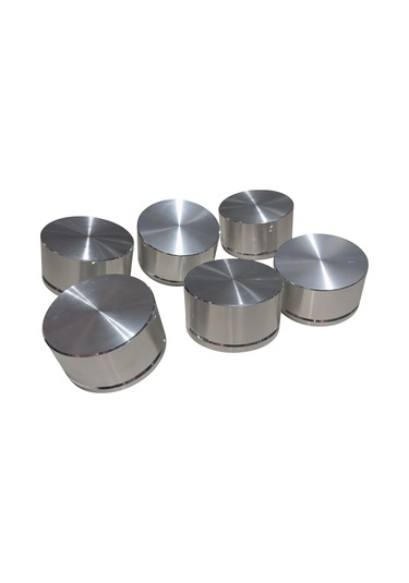 6 Adet Alüminyum Ses Kontrol Pot Başlığı 44x24mm Gümüş 6mm D Tip Ve Tırtıl Mile Uygun