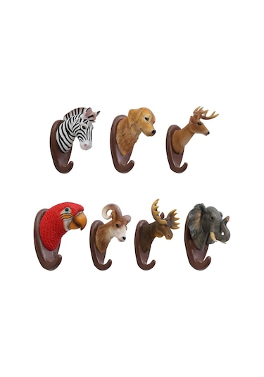 Suntek Yaratıcı Duvara Monte Askılı Ev Dekor Zebra Hayvan Kafası Askı Çok Renkli