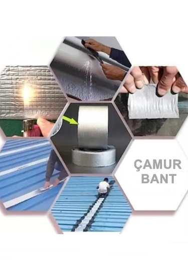 Çamur Bant 20cmx150cm Geniş Su Geçirmez Yalıtım Bandı Sızdırmaz