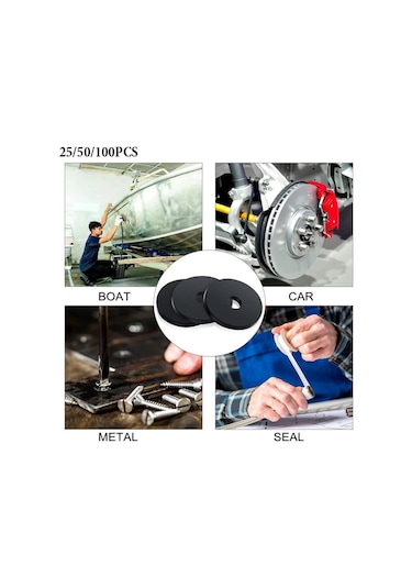 25/50/100 Adet M3 M4 M5 M6 M8 M10 M12 Siyah Yalıtım Sızdırmazlık Halkaları Kauçuk Düz Yıkama Contası Vidalı Cıvata M10x20mm 50pcs