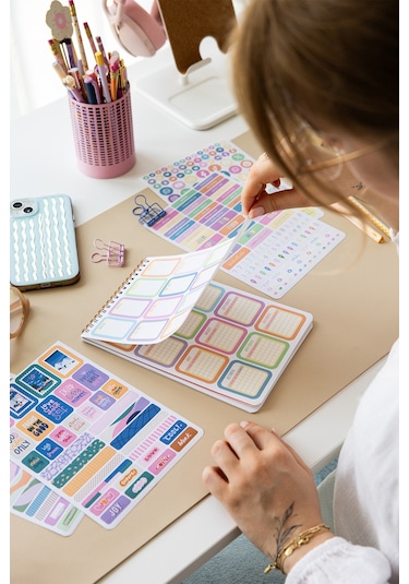 A5 Sticker Book 1183 Adet 18 Yaprak Renkli Etiket Defteri Everyday Sticker