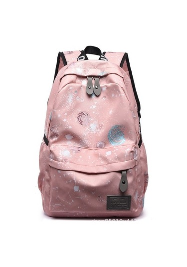 Cantoncraft Moda Trendi Öğrenci Okul Çantası Sırt Çantası 5bbhdv Beyaz - Pembe