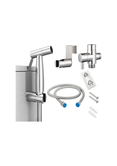 Sones 304 Paslanmaz Çelik Yıkayıcı Nozulu Dişi Yıkayıcı Seti, Stil: Dişi Yıkayıcı + Hortum Çok Renkli