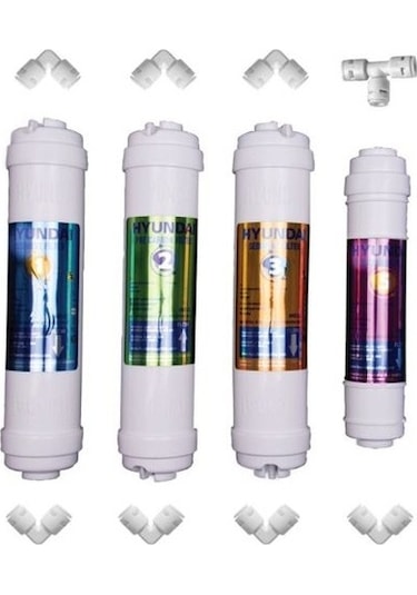 Hyundai Su Arıtma Filtre Takımı 4'lü Set ve Bağlantı Parçaları