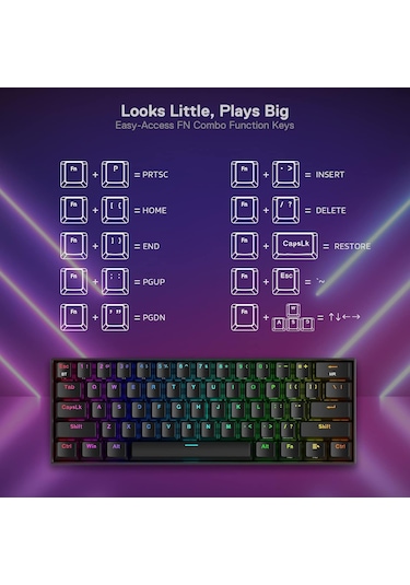 Redragon K530 Pro Draconic%60 Bt Türkçe Q Klavye/kablolu / 2,4 Gh