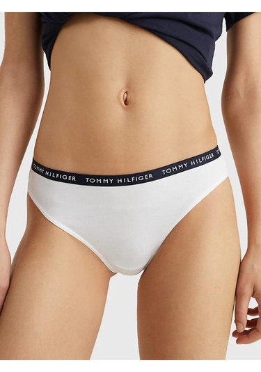 Kadın Marka Logılu Elastik Bantlı Organik Pamuklu Günlük Kullanımlı Lacivert-beyaz-k-10779 White/desert Sky/primary Red