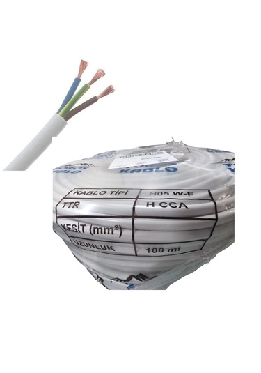 Toros Kablo Ttr 3 X 2.5mm² Cca Kablo H05 W-f 100 Metre Beyaz