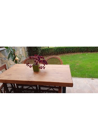 Deryawood Ahşap Yemek Masası 8 Kişilik-80-180