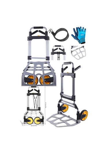 Deko Turkey Koli Yük Malzeme Taşıma El Arabası 150kg Teleskopik