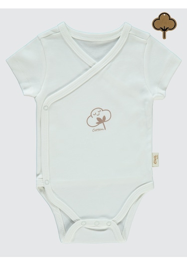Civil Baby Bebek Organik Çıtçıtlı Badi 0-3 Ay Ekru Ekru