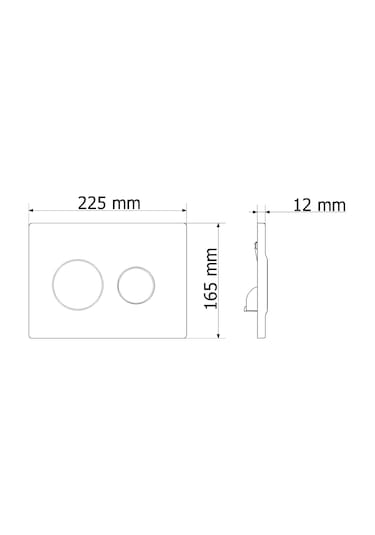 VİSAM OLİMPOS İKİ KADEMELİ PARLAK KROM KUMANDA PANELİ Beyaz