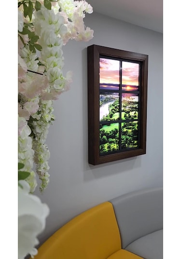 Manzaralı Led Aydınlatmalı Sanal Pencere