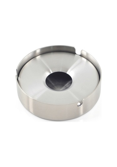 Omnisoft Skoçlu Büyük Boy Küllük Kül Tablası Kapaklı Yuvarlak Pas