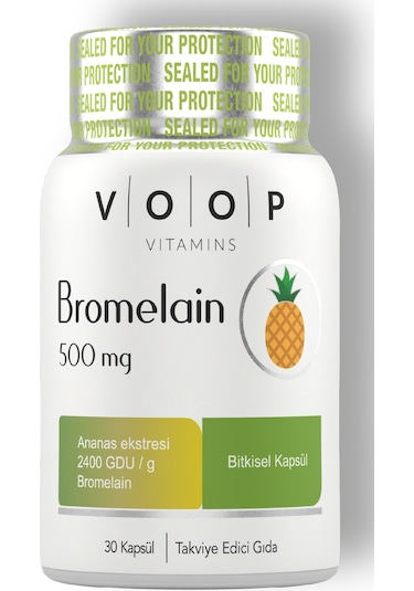 Voop Bromelain 500 MG Ananas 30 Bitkisel Kapsül