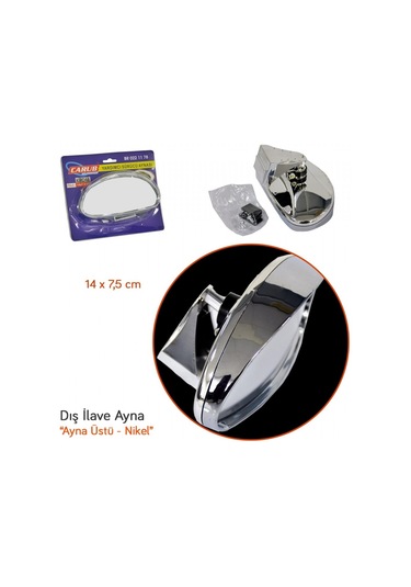 Carub Ayna Üstü Dış Ilave Ayna Nikel 14X7,5 Cm Br0221178