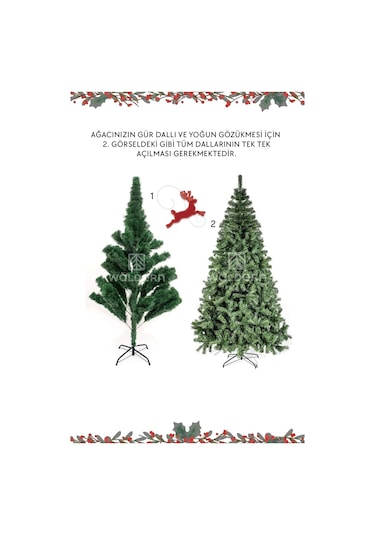 Waldern Premium Luxury Series 240 cm 1000 Dal Yılbaşı Çam Ağacı