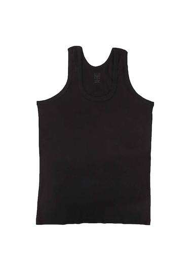 Tutku Ter0102S Ribana Askılı Atlet Erkek Pamuk Penye 6'Lı Siyah