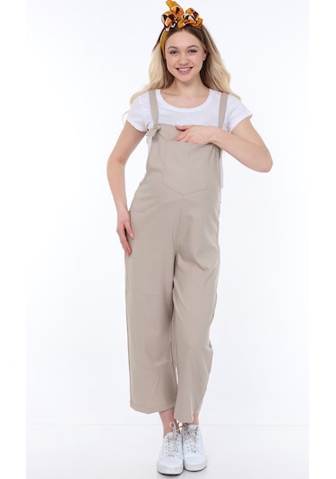 Luvmabelly Myra6101 - Bej Hamile Salopet-bej