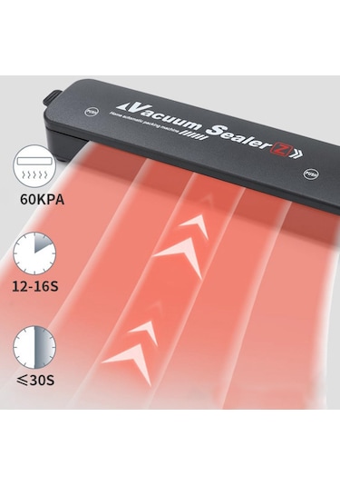 Homyl Otomatik Vakum Mühürleyen Makinesi Gıda Depolama Evi Siyah
