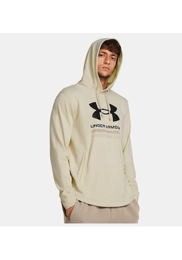 Under Armour Ua Rival Terry Graphic Hood Erkek Sweatshirt-28667-bej