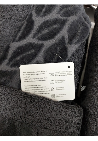 Nurpak Tek Kişilik Bornoz Seti Şalyaka-hazal Antrasit Beden Xl-xxl Anrasit
