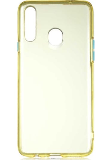 Samsung Uyumlu Galaxy A20s Kılıf Zore Bistro Kapak Sarı