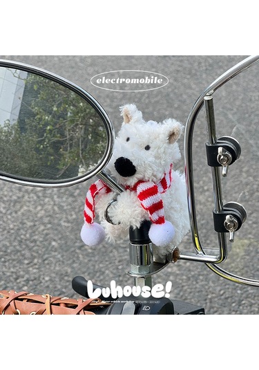 Geeksen West Highland Terrier Mıknatıs Dekorasyon: Motosiklet, Elektrikli Bisiklet İçin Çekici, Çıkartılabilir, Şirin Kedi Desenli Aksesuar