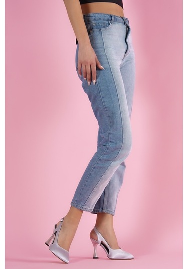 Duck Gri Saten Yanları Açık Topuklu Ayakkabı