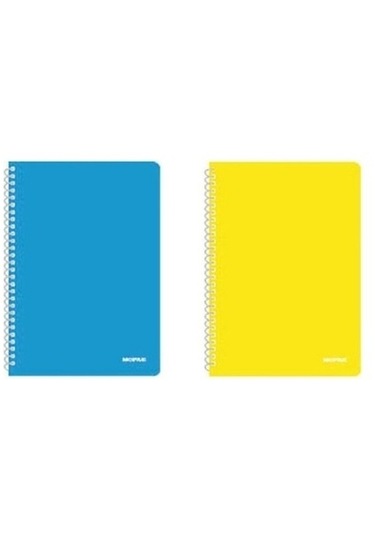 Mopak Neon Serisi A4 Spiralli Pp Kapak Defter 72 Yp Kareli 2'li