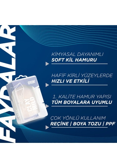 Gyeon Q²m Clay Mild Evo Günlük Hafif Yüzey Temizleyici Kil Hamuru
