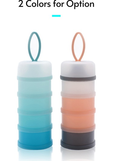 Geeroyoo 4 Katmanlı Bebek Süt Tozu Saklama Kabı, 50g Kapasiteli, Taşınabilir Ve Pratik, Mavi - Pp Malzeme