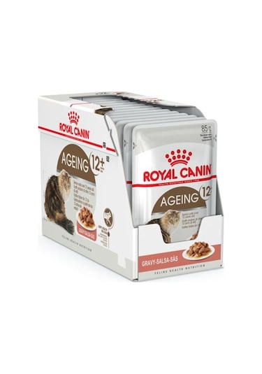 Royal Canin Senior Ageing 12+ Gravy Pouch Yaşlı Kedi Yaş Maması 12 x 85 G