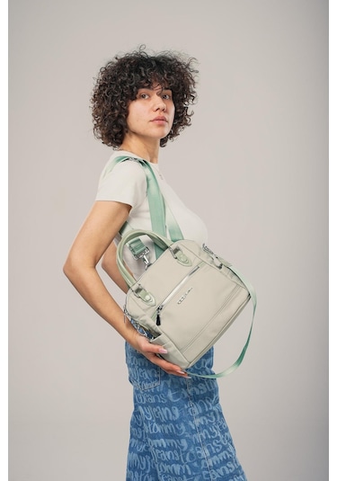 Ççs Kadın 17894 Omuz Ve Sırt Çantası Yeşil