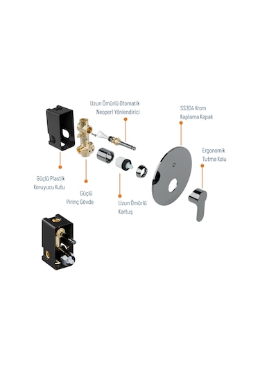 Adell Lento Optimal Ankastre Set Krom