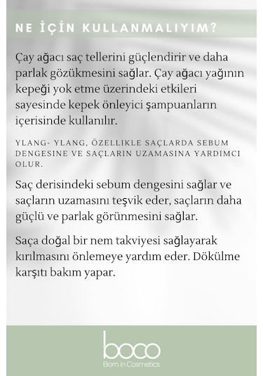 Boco Born In Cosmetics Biberiye + Çay Ağacı %100 Saf Uçucu Yağı 2 x 10 ML
