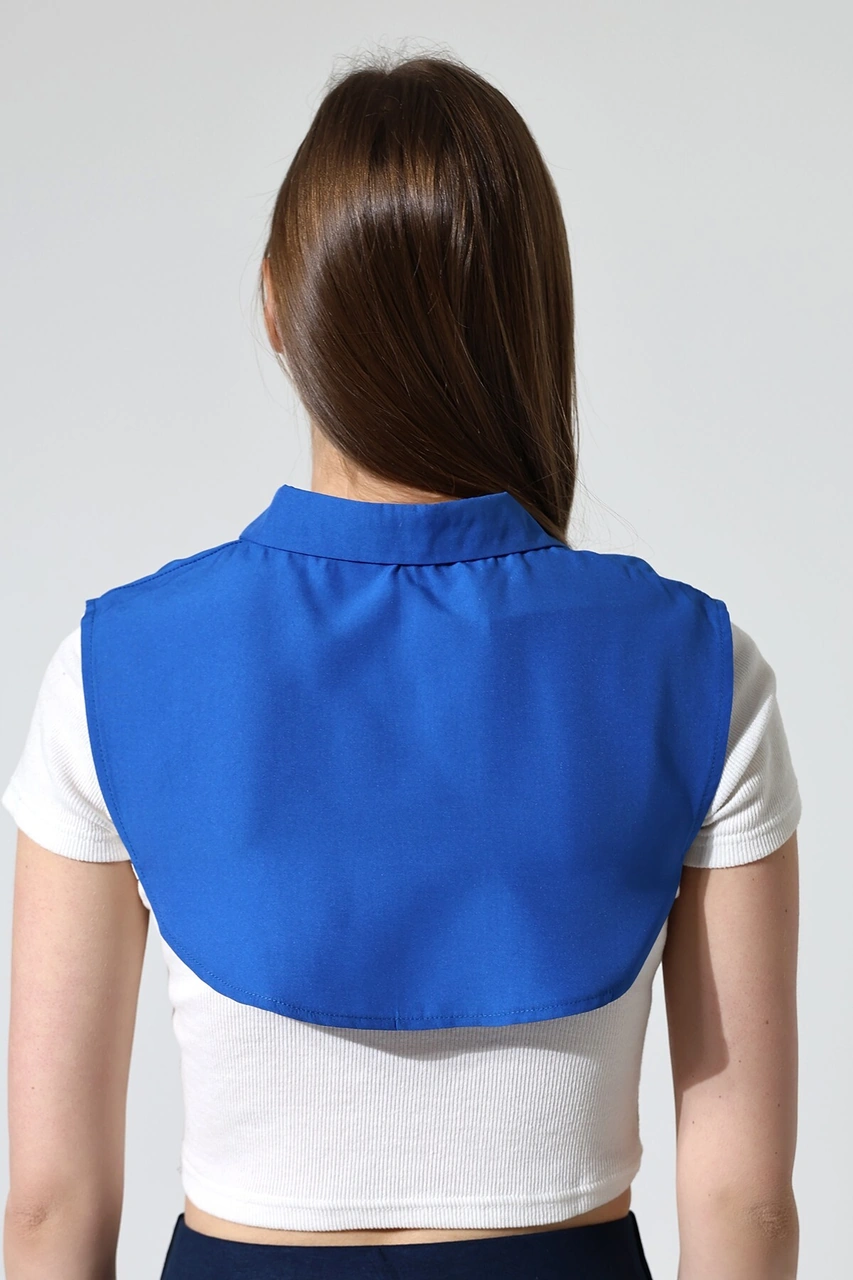 Schık Schık Pamuklu Yakalı Çıkarılabilir Yarım Gömlek Saks Sckwm24gml01 Saks