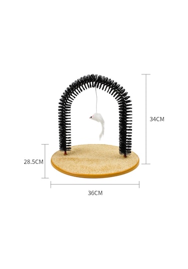 Vkemall Kedi Otomatik Masaj Ve Kaşıntı Alatı - Kedi Yırtıcı Tırmık, Pijama Malzeme, Kedi Nane Dahil, Yükseklikli Kedi Aracı