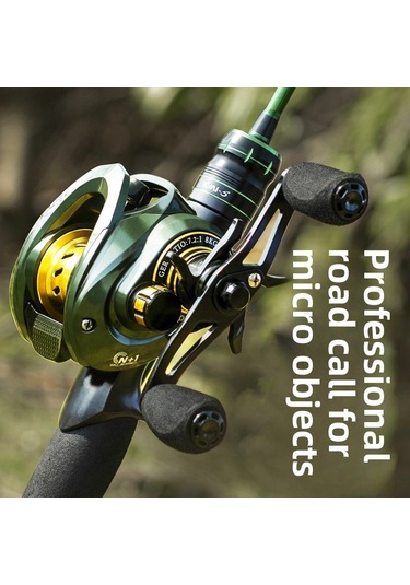 Springsun Takumı-s Metalik Mikro Yemli Drop Shot Makinesi, Uzun Atışlı, Patlamayı Önleyen, Sol El, 6.3:1 Oranı, Siyah-yesil, Profesyonel Balıkçılık İçin Toplu Alım Seçeneği