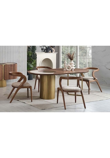 Akrep Antrasit Kumaş Siyah Ahşap Sandalye