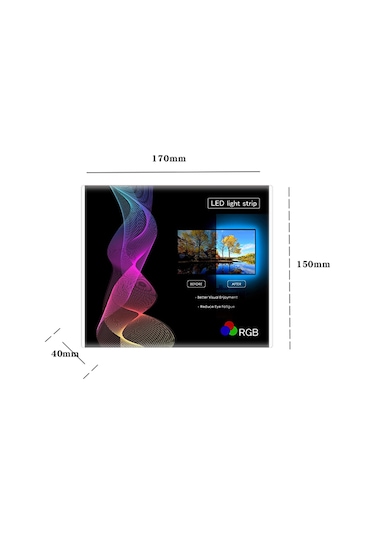 Dianziye 5v Usb Rgb Led Işık Şeridi 5050 30 Led/m, Müzik Ses Kontrolü, 20 Tuşlu Kumanda, Renk Değiştirme, Ev Dekorasyonu, 2m 60 Led