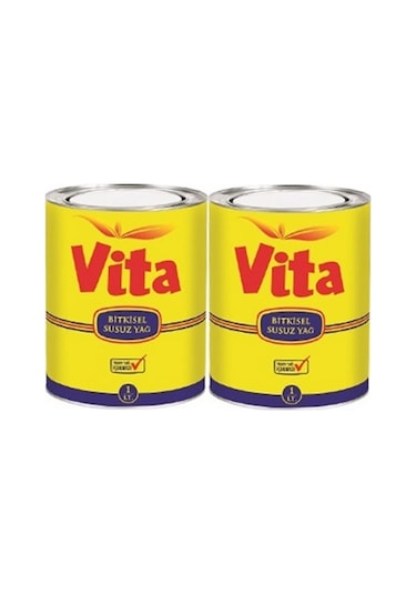 Vita Bitkisel Susuz Margarin Teneke 2 x 1 L