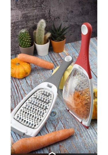 Pratik Uzun Saplı Çift Yönlü Hazneli Rende Sarımsak ,zencefil ,meyve Ve Sebze Öğütücü Rende Royaleks Çok Renkli