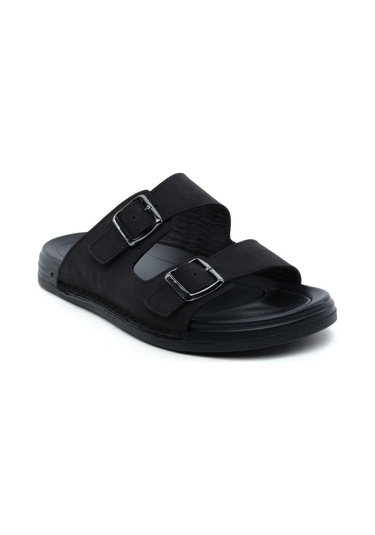 Greyder 64681 Siyah Hakiki Deri Erkek Terlik-960 Siyah