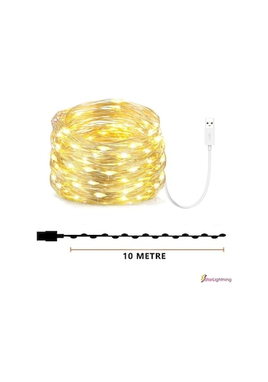 Peri Led Işık 10 Metre Usb'li Mor - Gün Işığı