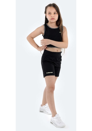 Slazenger DEVARAJ IN Kız Çocuk Şort Siyah